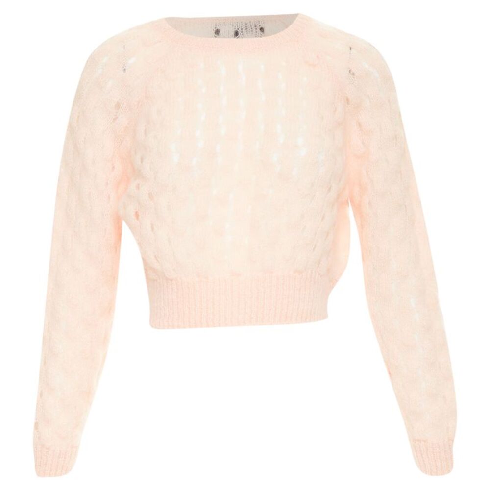 Simone Rocha mohair blend bubble knit cropped sweater